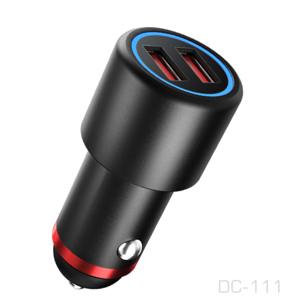 New Arrivals Car charger with LED 18W  Quick Adapter 2 USB Port  QC3.0 Car charging station charger