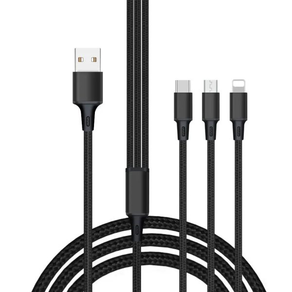 3 in 1 data cable Usb Type-C Cable Usb 2.0 Data Charging Cable for phone - Image 3