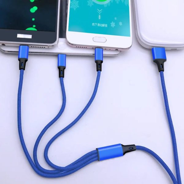 3 in 1 data cable Usb Type-C Cable Usb 2.0 Data Charging Cable for phone - Image 6