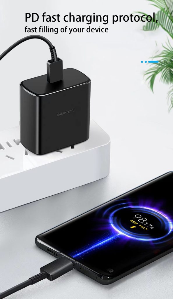 EU US UK 45W PD Type-c super Fast Charger 45W USB C Wall Quick Charging