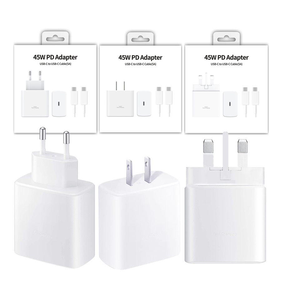 EU US UK 45W PD Type-c super Fast Charger 45W USB C Wall Quick Charging