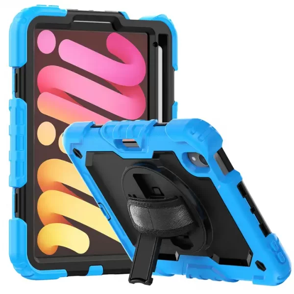 360 Rotation Hand Strap&Kickstand Silicone Tablet Case for Ipad Mini 6 8.3Inch 2021 Protective Cover - 图片 7