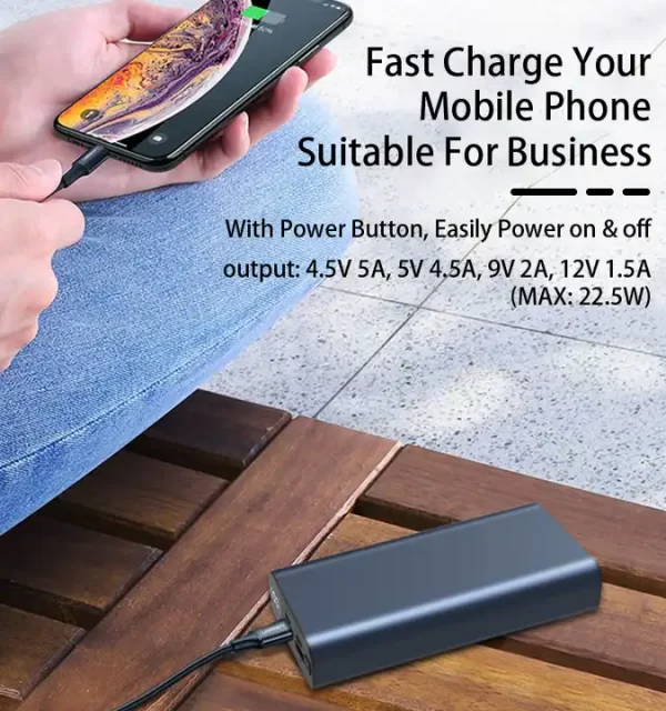 PD wholsell manufacture metal 20000mah quick charge 3.0 20000 mah 22.5w power bank power banks - 图片 3