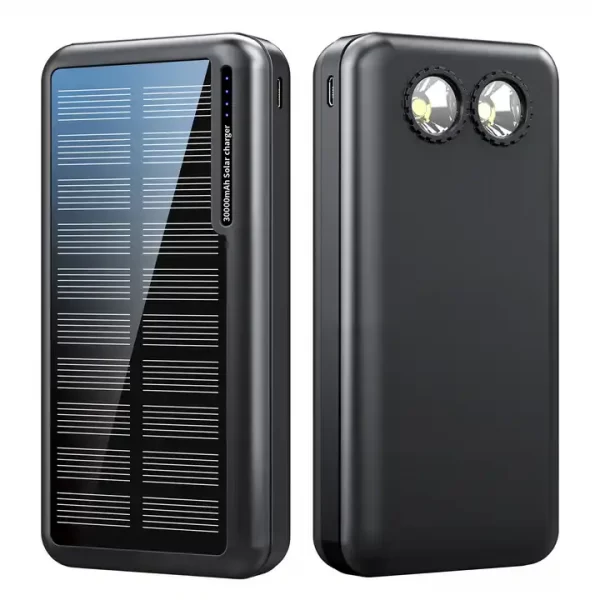 Wholesale Fast Charge Type C Solar Light Power Banks Portable Charger Business Power Bank Solar For Iphone 12 - Image 2