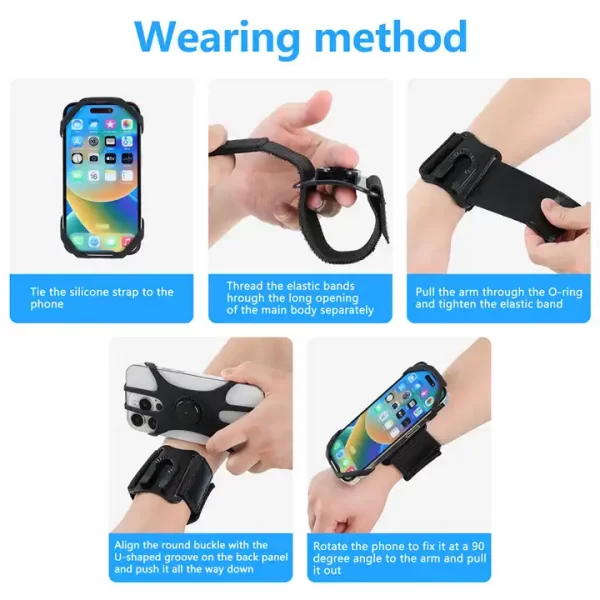 7 Inch Universal 360 Rotatable Detachable Wristband Sports Running Arm Band Mobile Arm Phone Holder - Image 3