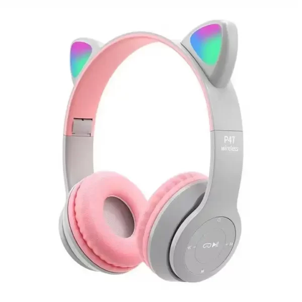 headphones bluetooth 5.0 wireless earphones girls the best mobile game cat ear headphones - Image 4