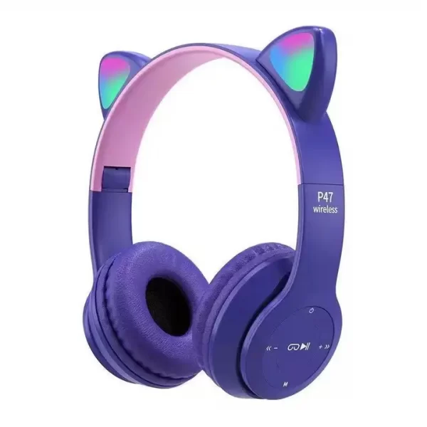 headphones bluetooth 5.0 wireless earphones girls the best mobile game cat ear headphones - Image 6