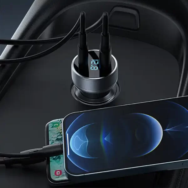 Fast Charging Aluminum alloy 2 port 54W type c Car Charger QC3.0 Car Usb Charger OEM for iphone samsung - 图片 8