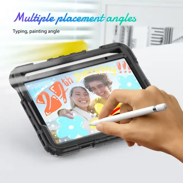 360 Rotation Hand Strap&Kickstand Silicone Tablet Case for Ipad Mini 6 8.3Inch 2021 Protective Cover - 图片 2