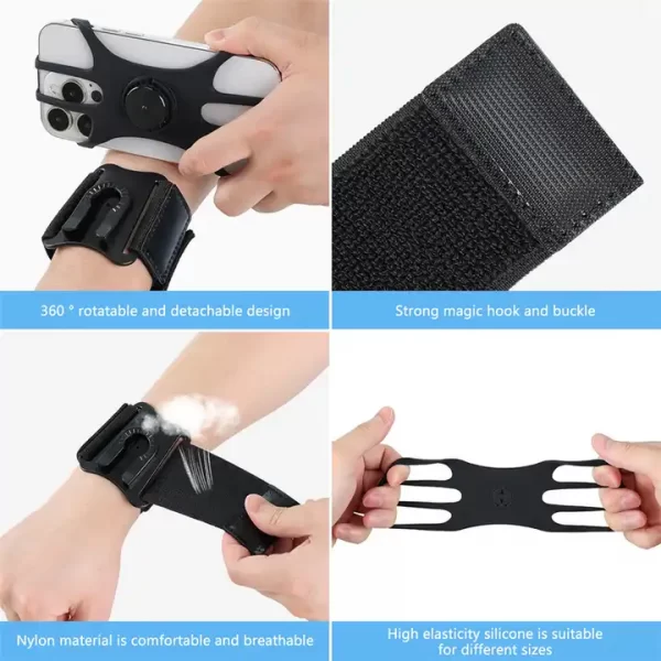 7 Inch Universal 360 Rotatable Detachable Wristband Sports Running Arm Band Mobile Arm Phone Holder - Image 4