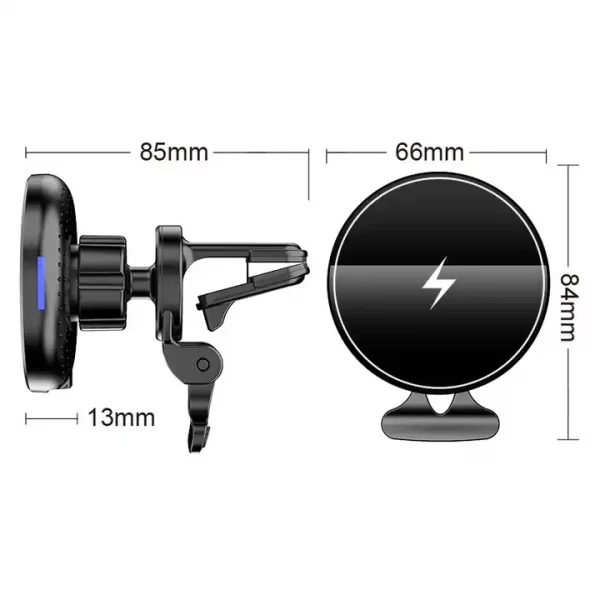 15W Qi Fast Charging Magnetic Wireless Car Mount Stand Charger For iPhone 12 13 Pro Max Mag safe With Phone Holder - 图片 7