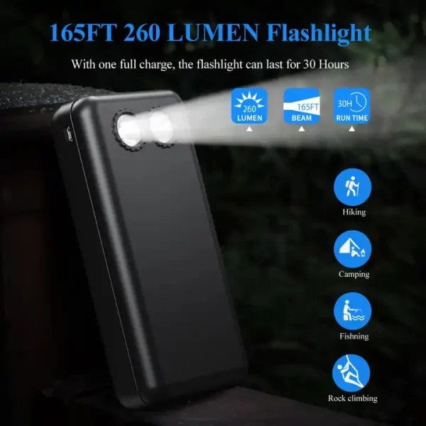 Wholesale Fast Charge Type C Solar Light Power Banks Portable Charger Business Power Bank Solar For Iphone 12 - Image 6