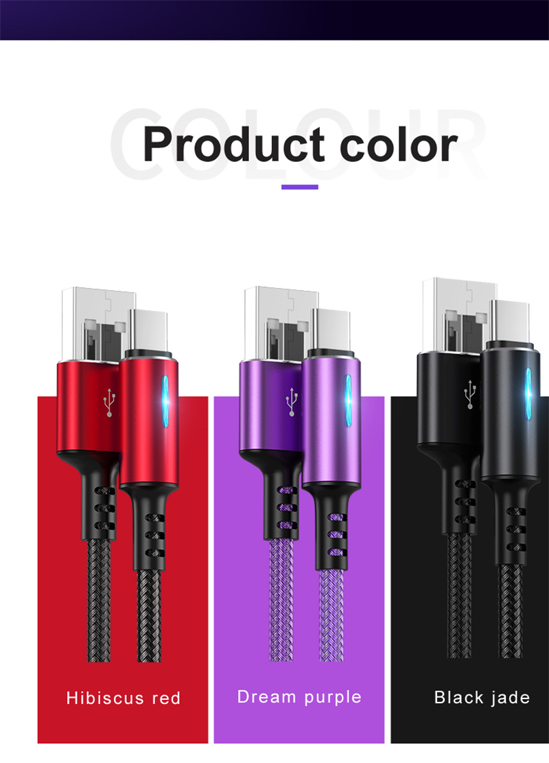 OEM Nylon Braided USB Cable Zinc Alloy Durable iOS USB Data Cable for iPhone