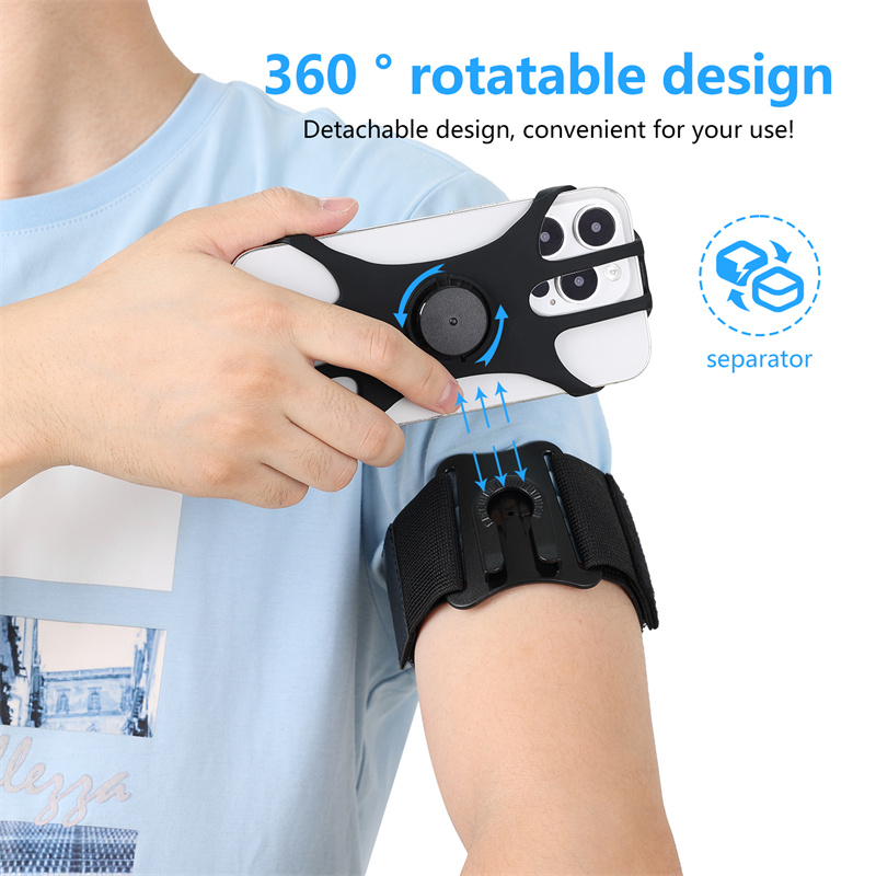 7 Inch Universal 360 Rotatable Detachable Wristband Sports Running Arm Band Mobile Arm Phone Holder