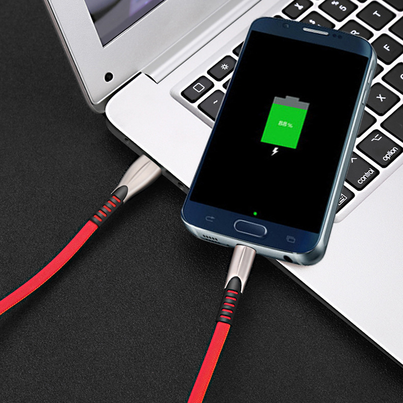 Wholesale Heavy Duty Zinc Alloy Flat Noodle Denim Sync Data Cable Charging Type C Micro USB Charger Cable