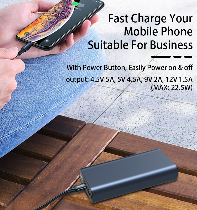 PD wholsell manufacture metal 20000mah quick charge 3.0 20000 mah 22.5w power bank power banks