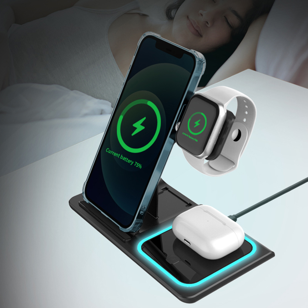 Fast Wireless Charger Wireless Charging Stand Compatible for iPhone  for Samsung Galaxy