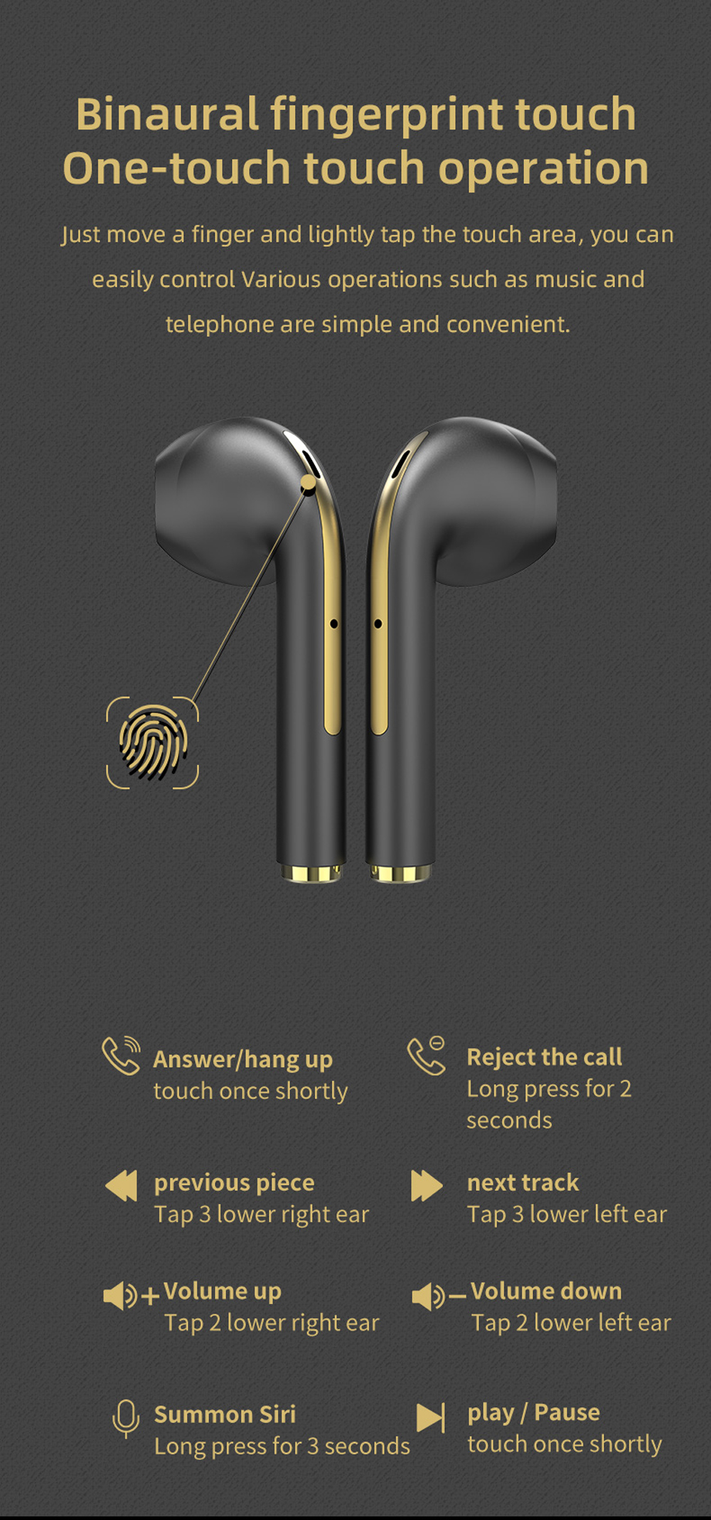 TWS Original Bluetooth Earphone true wireless headphone 5.1 Earbud gaming headset for mobile phones