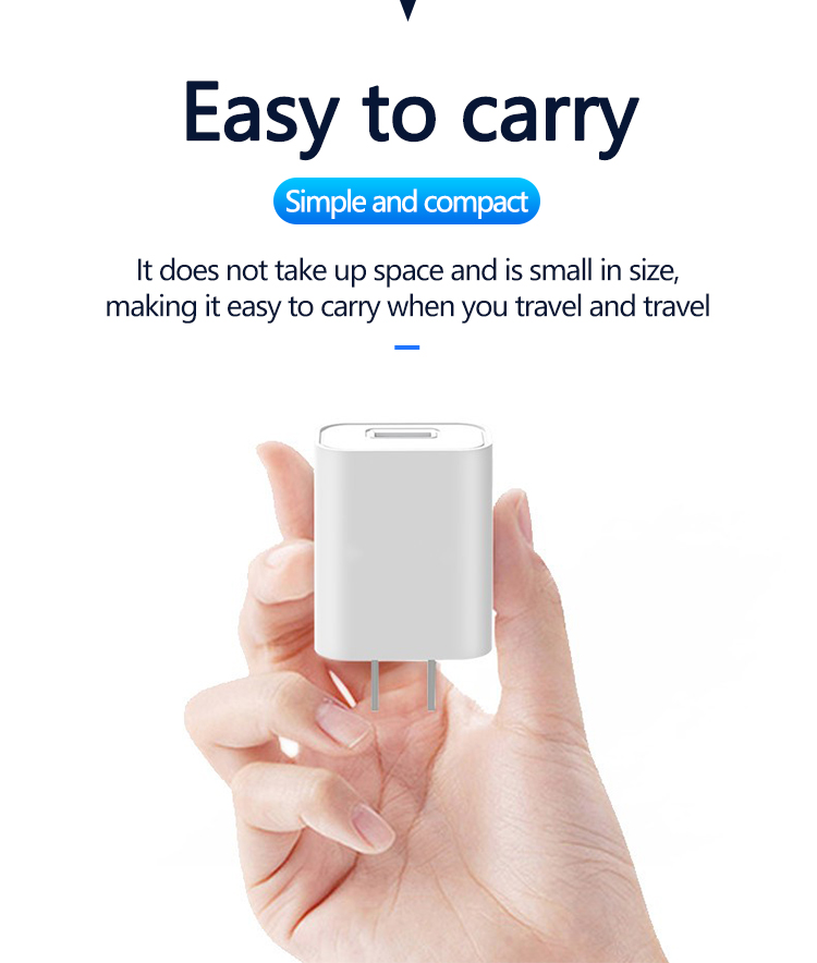 Portable Mobile phone Cube USB Power Adapter Fast charging 5V2A US Plug Wall Charger For iphone Charger