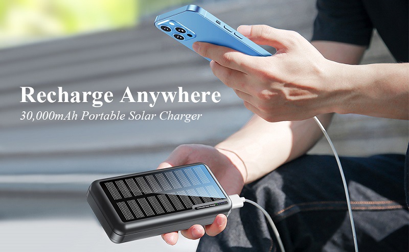 Wholesale Fast Charge Type C Solar Light Power Banks Portable Charger Business Power Bank Solar For Iphone 12