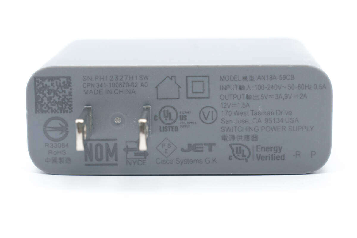 Disassembly report: CISCO Cisco 18W RJ45 to USB-C power adapter AN18A-59CB-Charging Head Network