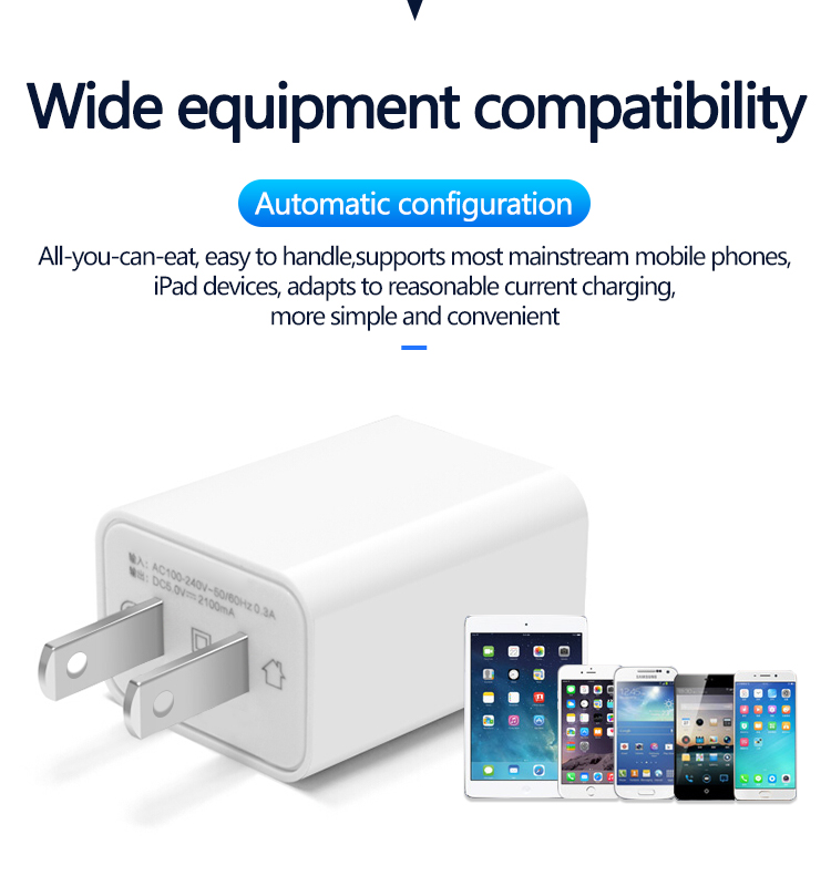 Portable Mobile phone Cube USB Power Adapter Fast charging 5V2A US Plug Wall Charger For iphone Charger