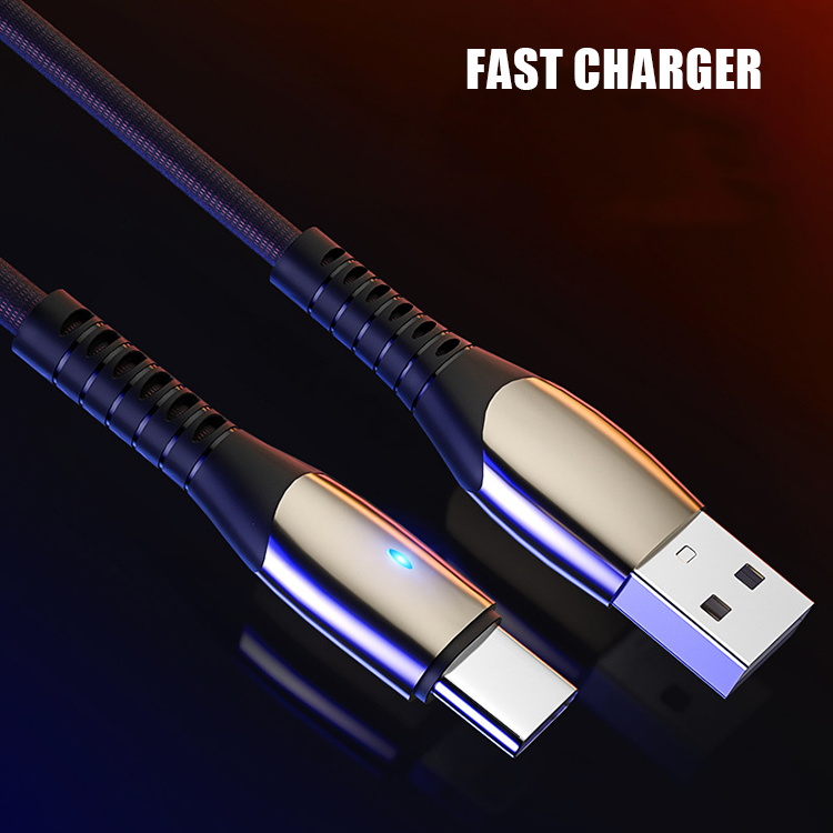 China Fast Delivery Usb C Charging Cable For Android Data Cables 3A Auto Disconnect