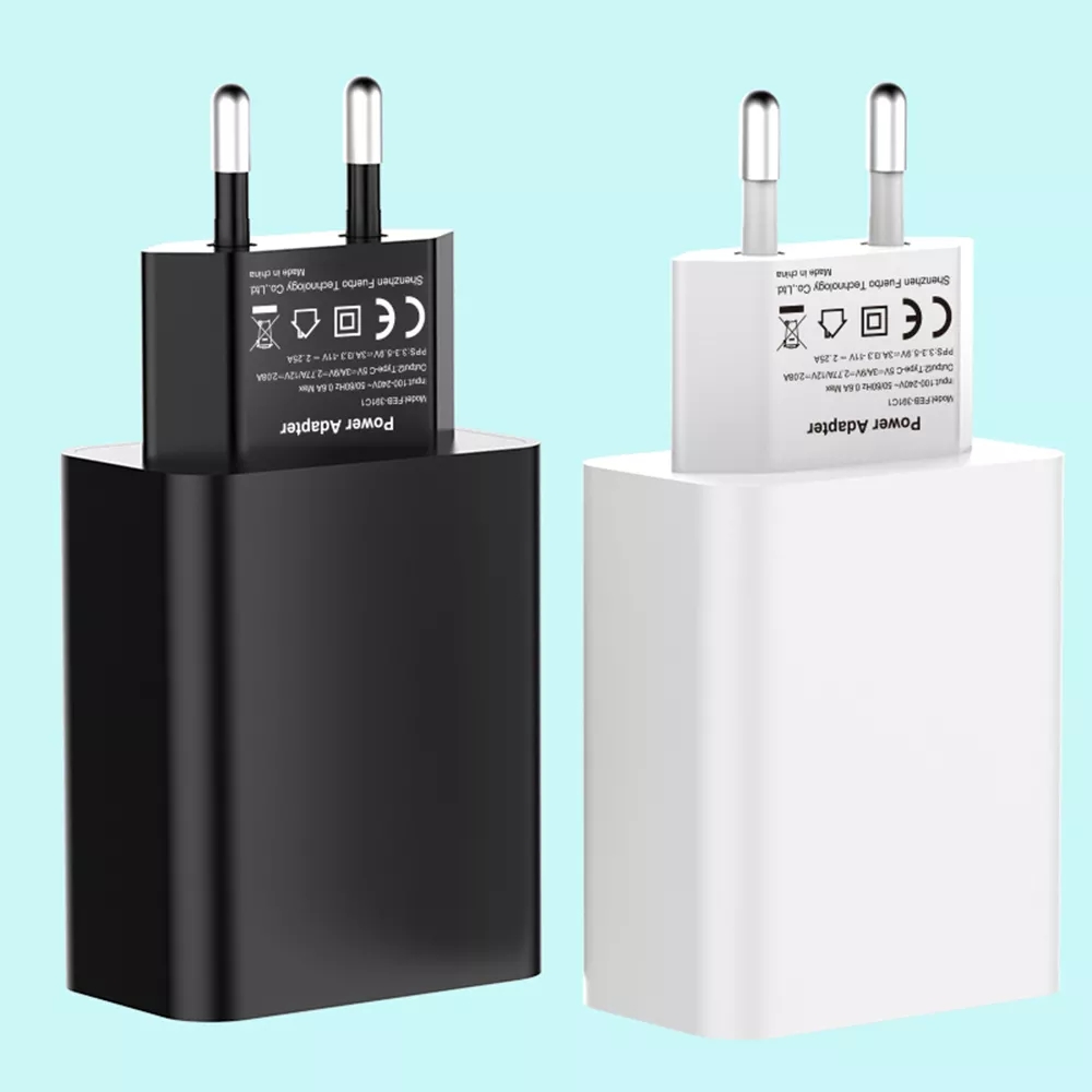 wholesale  oem odm Fast Charging 30W PD+QC3.0 USB A Dual Port Wall Charger Block