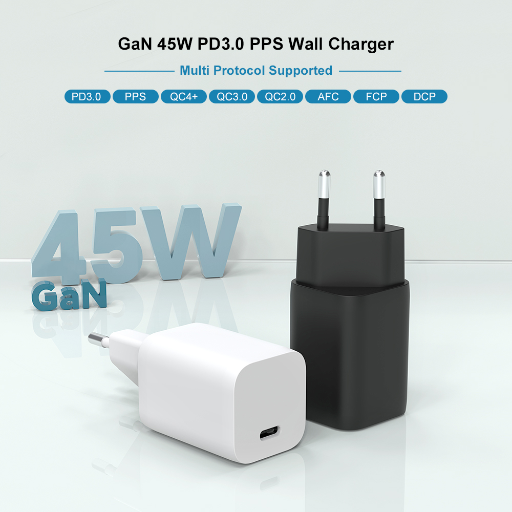 Factory Price PD Phone Chargeur Cargador GaN Type C 45W Super Fast Charger for Samsung