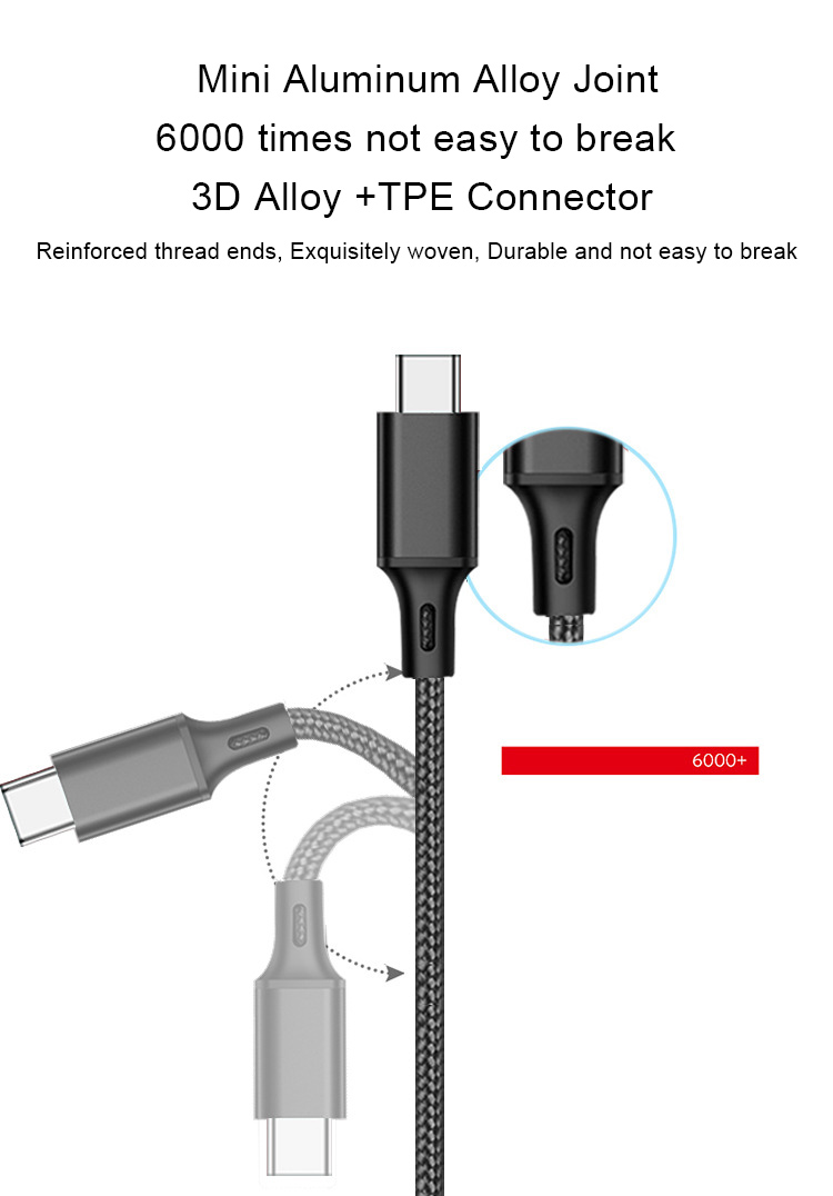 High quality OEM ODM High speed 2.0 A USB C data cable Nylon type c cable fast charging usb c cable for phone