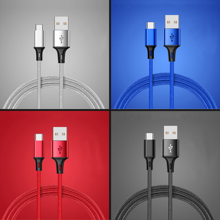 High quality OEM ODM High speed 2.0 A USB C data cable Nylon type c cable fast charging usb c cable for phone